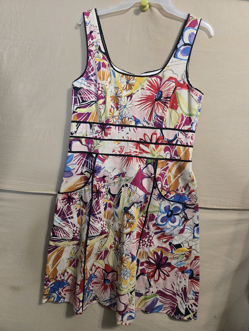 Spense Floral Multicolor Scoop-Neck Mini Dress